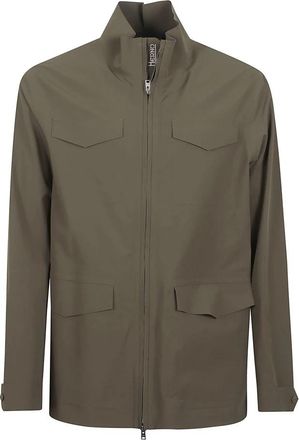 Herno Four-pocket Zip-up Jacket - Heren - Zomerjassen - Groen - L - Jassen