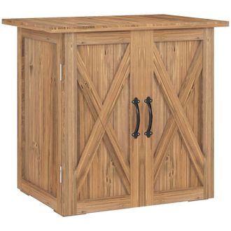 OUTSUNNY Caseta de jard&iacute;n 77x55x72 cm marr&oacute;n