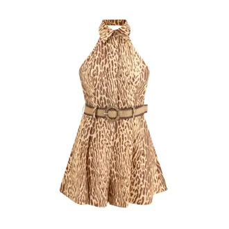 Zimmermann Dames, Jurken, Bruin, Maat: M Linnen