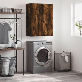 vidaXL Armario De Pared Madera Ingenier&iacute;a Roble Ahumado 69,5x34x90 Cm Vidaxl