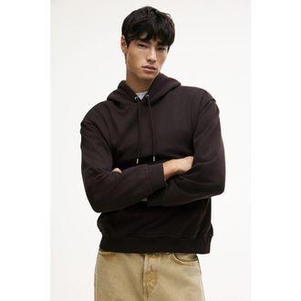 H&M Loose Fit Hoodie in Dark Brown at Nordstrom, Size X-Small