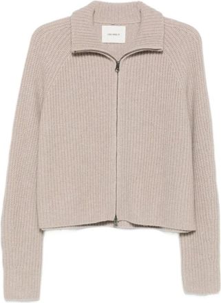 Lisa Yang Truien & Vesten, Dames, Beige, XS, Kasjmier, Sadie Zip Cardigan