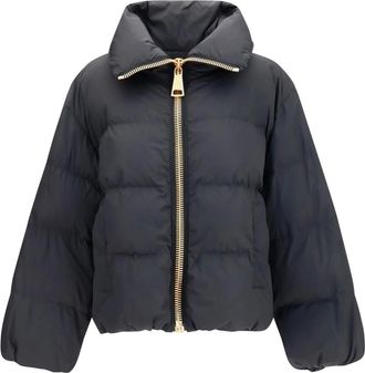 Balmain Chaqueta Acolchada de Cuello Alto - Jackets - Mujer - Negro - S