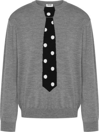 Moschino Trui met stippen - Grijs