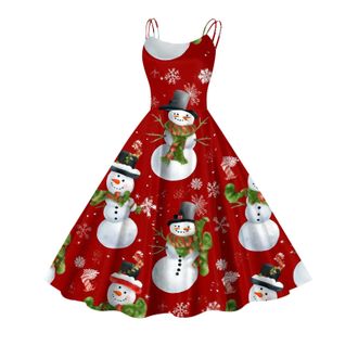 Generic 1950s Fancy Dress Womens Vintage A Line Dress Retro Long Sleeve Flared Swing Dress High Waist Tunic Dress with Belt Pleated Midi Dress Cocktail Weddin