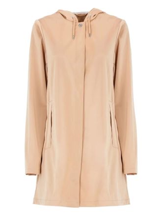 Rains hooded snap-button rain coat - women - Polyester - M - Neutrals