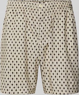 Lacoste Relaxed Fit Bermudas aus Baumwoll-Viskose-Mix in Ecru, Größe XXL