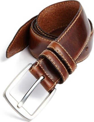 Allen Edmonds Yukon Leather Belt in Brown at Nordstrom, Size 30