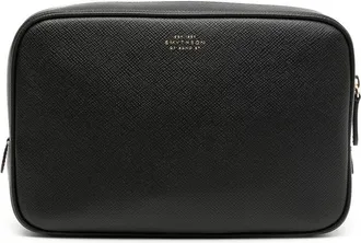 Smythson Organiser tech pouch - unisex - Leather - One Size - Black