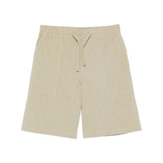 Dr&ocirc;le de Monsieur Casual Shorts, male, Beige, Size: XL Drawstring Patch-Pocket Shorts