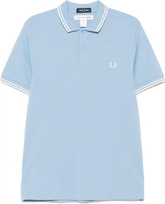 Comme Des Garçons X Fred Perry Striped-Trim Polo Shirt - Mens - Cotton