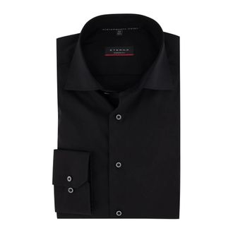 Eterna Overhemden, Heren, Zwart, XL, Katoen, Zwarte overhemdjurk