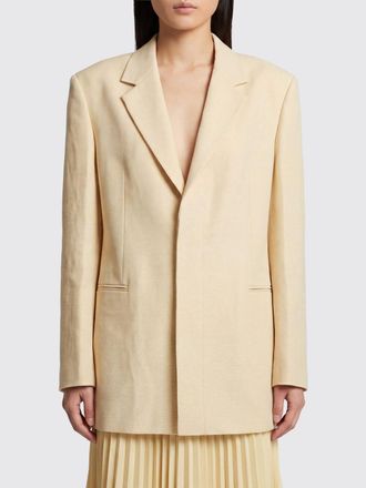 Carven Single-Breasted Blazer in Viscose Blend with Concealed Closure