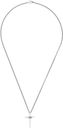 Rosa Maria Eliot sterling zilveren halsketting met diamanten kruishanger