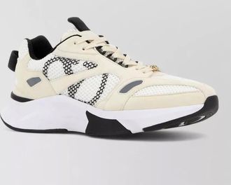 Valentino Garavani suede and mesh low-top sneakers