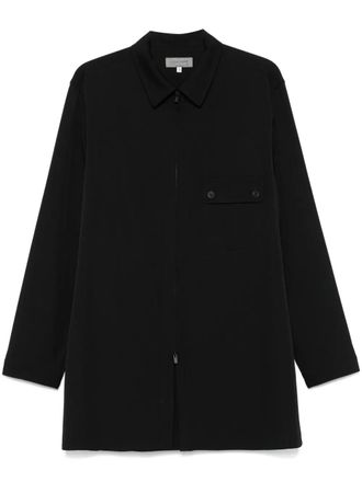 Yohji Yamamoto Overhemd met rits - Zwart