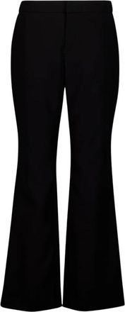 Balmain Elegante Crepe Flared Broek - Dames - Wijde Broeken - Zwart - S - Broeken