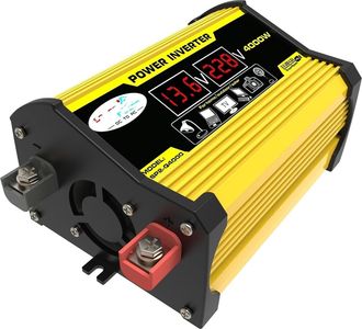 OEM Inversor Port&aacute;til Para Coche, Transformador De 12 V Cc A 110/220 V Ca, 4000 W, Onda Sinusoidal Modificada, Dos Puertos Usb, Pantalla Led