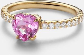 Anita Ko Anillo de oro de 18 ct con zafiro y diamantes