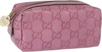Gucci Pre-owned Vintage Leren Tas - Dames - Vintage Tassen - Roze - ONE Size - Leer - Vintage
