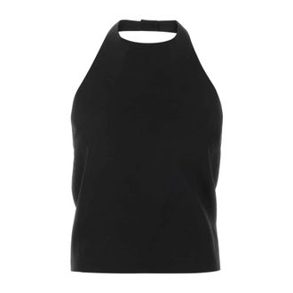 Loulou Studio Sleeveless Tops, female, Black, Size: XS Sami Backless Halter Top