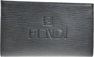 Fendi Pre-owned Clutches, female, Black, Size: ONE SIZE Pre-owned Leather Clutch