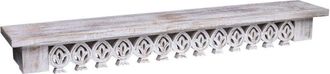 Wanderlust Deco Estante De Pared De Madera Blanco 122x20x19 Cm