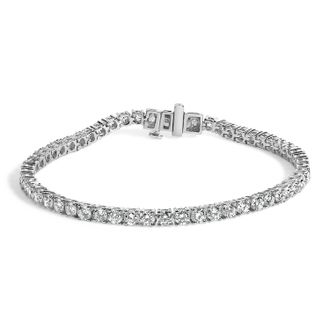 House of Brilliance IGI Certified 14K White Gold 6.0 Cttw Lab Grown Diamond Tennis Bracelet