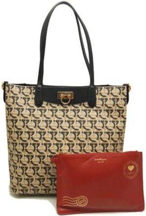 Ferragamo Pre-owned Tote Bags, female, Multicolor, Size: ONE SIZE Pre-owned Plastic Shoulder Bag
