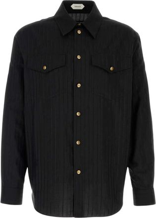 Versace Poplin Shirt - Heren - Casual Overhemden - Zwart - L - Overhemden