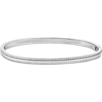 SHYMI Cubic Zirconia Pav&eacute; Bangle in Silver at Nordstrom