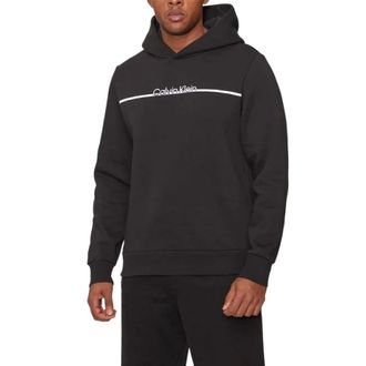 Calvin Klein Hoodies, male, Black, Size: XS Logo Hoodie