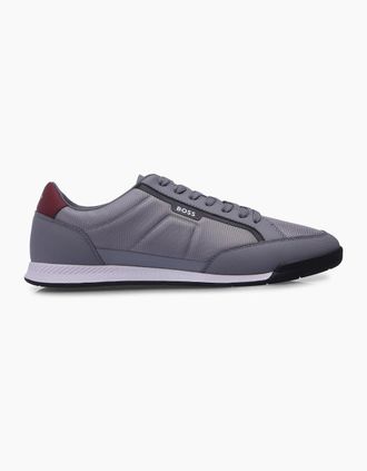 HUGO BOSS Mens Nitan Mixed Material Trainers - Grey - Size: 10