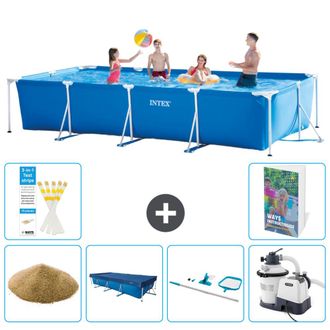 Intex Piscina Con Estructura Rectangular - 450x220x84 Cm - 7-piezas S58
