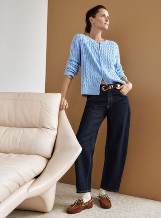 Mavi Womens Nica dark indigo jean Fit: Barrel leg, high rise