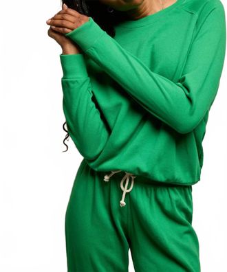 perfectwhitetee Alexi French Terry Sweatshirt In Grass