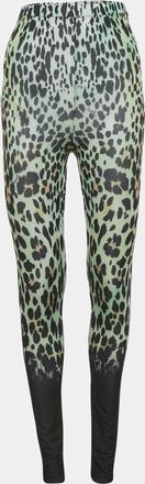 Roberto Cavalli Green Animal Print Jersey Leggings