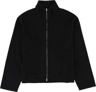 Our Legacy Shrunken Cropped High Collar Organic Cotton Sweatshirt