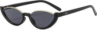 Generic Womens Outdoor Vacation Sunglasses Commuter Mens Sports Decorative Sun Glasses(Black)