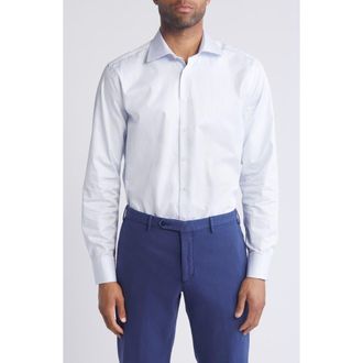 Jack Victor Brooke Stripe Dress Shirt in Sky Blue at Nordstrom Rack, Size 17