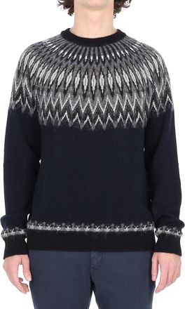 Roberto Collina Norwegian Wool-Alpaca Crewneck Sweater