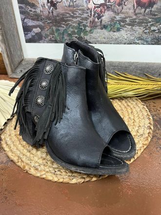 Liberty Black Womens The Toscano Open Toe Booties In Black