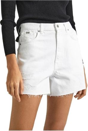 Pepe Jeans London A-Line Shorts voor Vrouwen - Dames - Bermuda - Wit - W24 - Korte Broeken