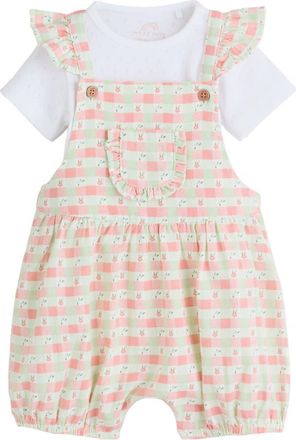 Next Pastel Gingham Frill Romper & Bodysuit Set in Pink at Nordstrom, Size Newborn