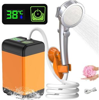 OEM Kit De Ducha Para Camping, Ducha Port&aacute;til Para Camping, Bomba De Ducha El&eacute;ctrica Recargable De 4800 Mah Con Temperatura Y Presi&oacute;n De Agua Ajustables D