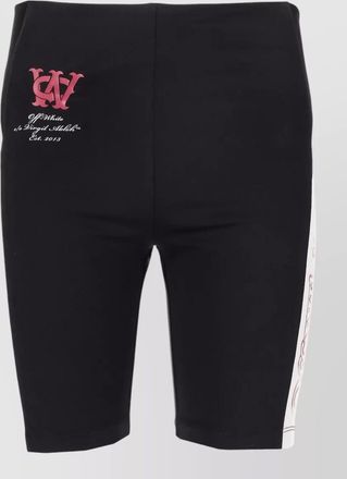 Off-white knee-length cycling shorts