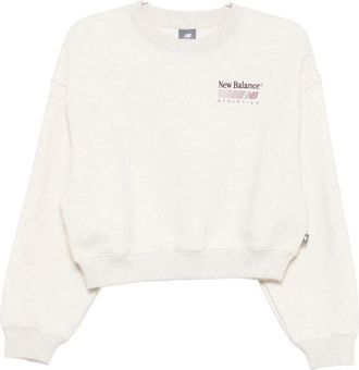 New Balance Logo-print Cropped Sweater