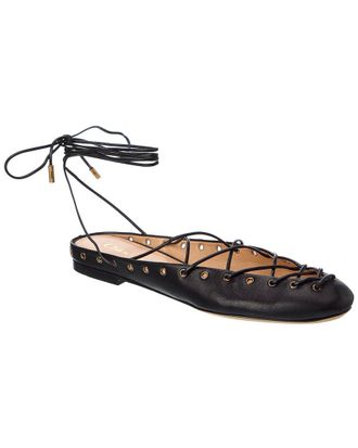 Chlo&eacute; Ghillies Suede Flat