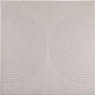 vidaXL Alfombra Interior Galati Crema 200 X 200 Cm Poli&eacute;ster Vidaxl