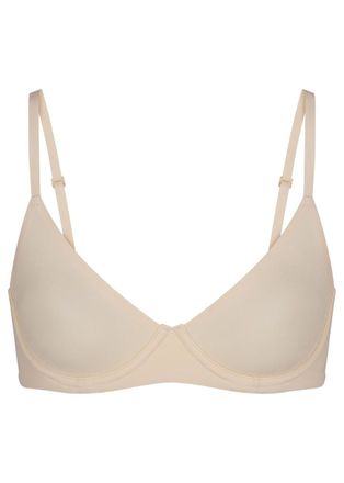 SKIMS Unlined Stretch-jersey Demi bra - Cream - 32DD